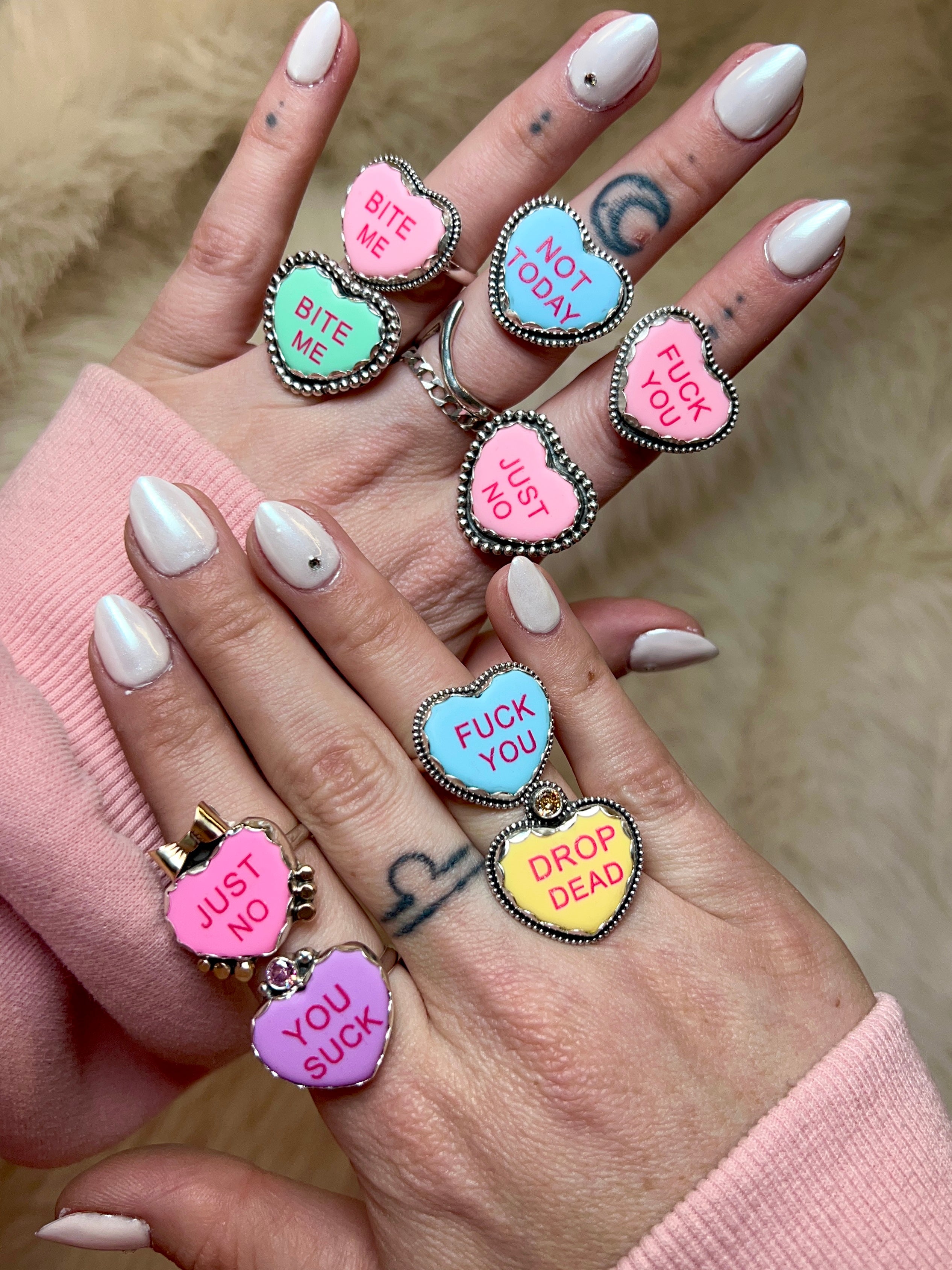 Conversation Heart Ring