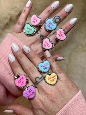 Conversation Heart Ring