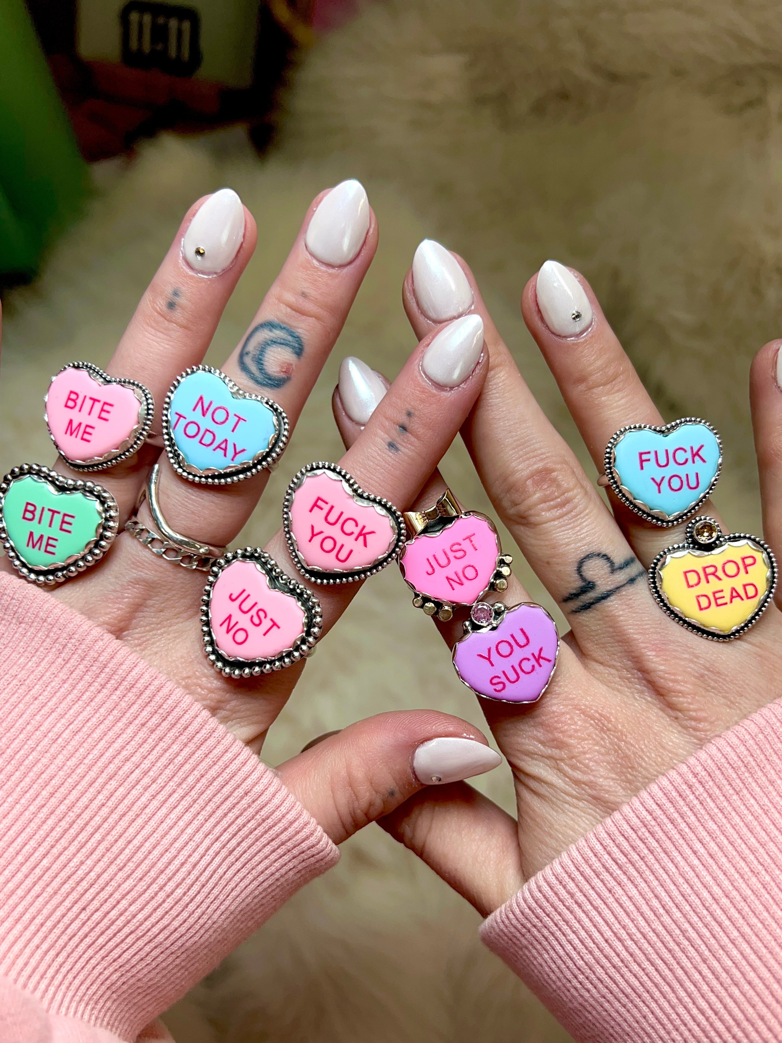 Conversation Heart Ring